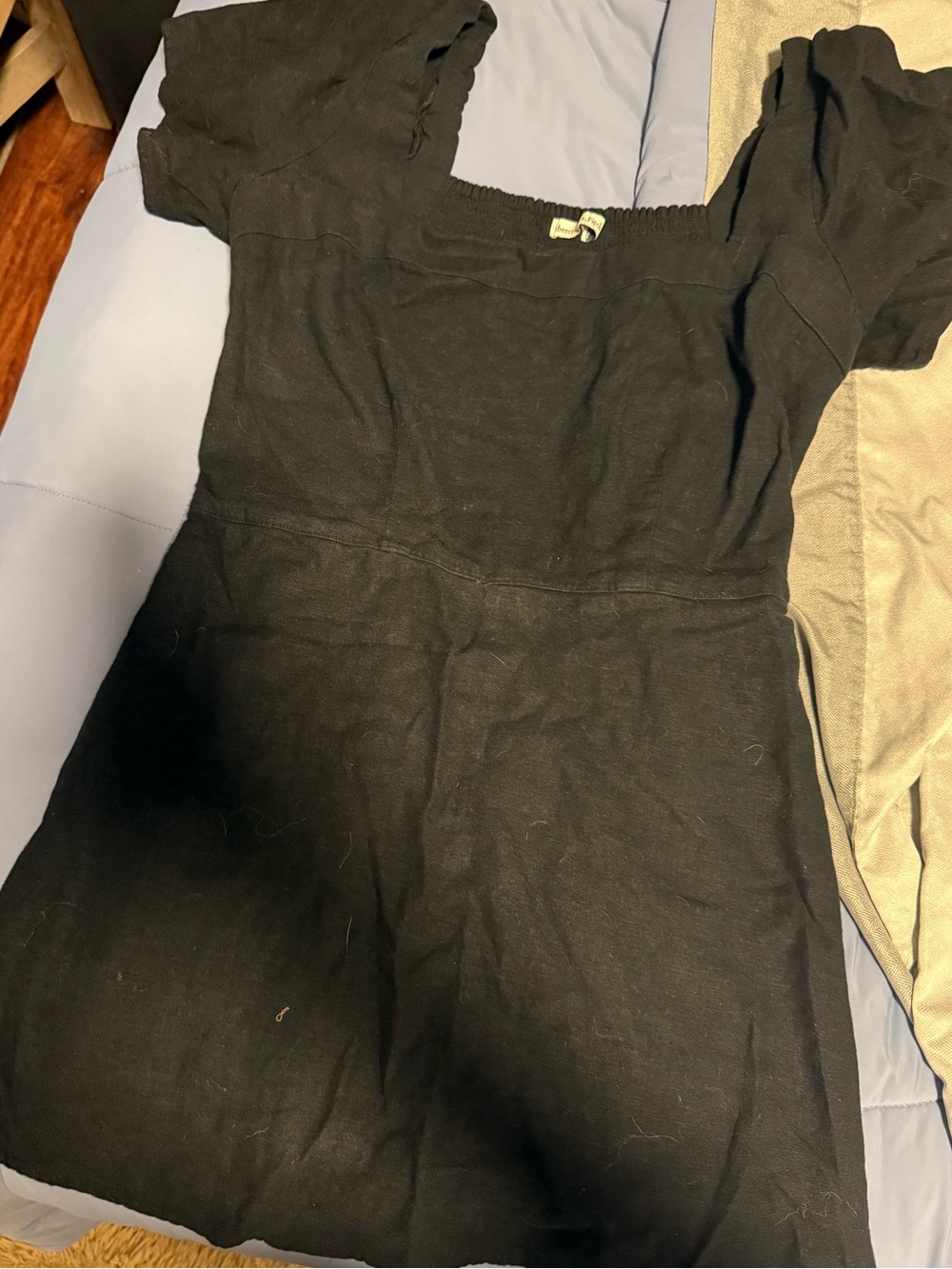 Abercrombie & Fitch Black Off-Shoulder Mini Romper